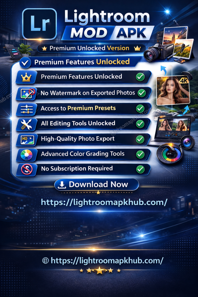 lightroom mod apk infographic